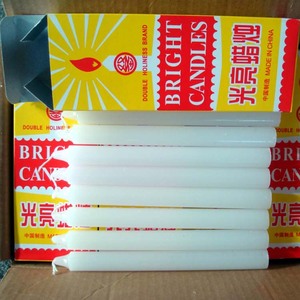 Cire de paraffine bâton lumineux religieux bougies de veillée de couleur blanche avec prix d'usine de bougie - Product Image 6