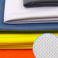 Polyester Noir 50D Trou Net Hexagonal Nid D'abeille Stretch Maille Tissu Pour Chaussures Matériel Sacs
