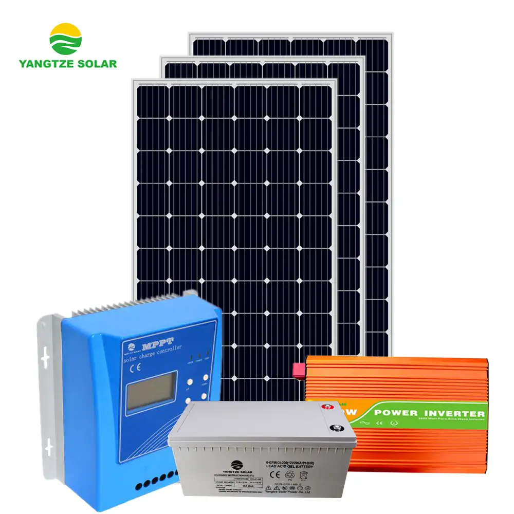 CE ISO وافق IEC 4kw نظام لوحات شمسية مع بطارية تخزين