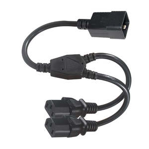 Cable IEC C13 a IEC C20 de dos vías Cables de alimentación eléctricos personalizados Cables de extensión Negro - Product Image 6