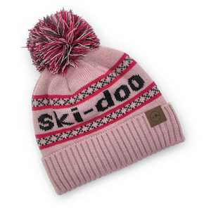 Lông cừu lót Nhiệt Mùa Đông thể thao Jacquard đan trẻ em trường Pom Beanie lớn Bobble mũ với biểu tượng tùy chỉnh - Product Image 3