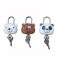 Mini cadenas mignon en forme d'ours, cadenas en métal pour cadeau, valise, armoire, cadenas en laiton