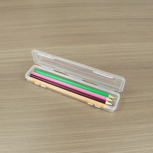 Transparent Rectangular Plastic Storage <b>Box</b> 18.6x3.8x2cm For Tools <b>Makeup</b> Pencils Fishing Gear Office Organizer - Product Image 2