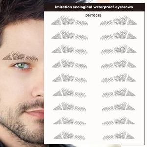 Autocollant de tatouage temporaire en forme de cheveux <span class=keywords><strong>3D</strong></span> imperméable à l'eau pour le toilettage des sourcils façonnage de l'arc en papier - Product Image 2