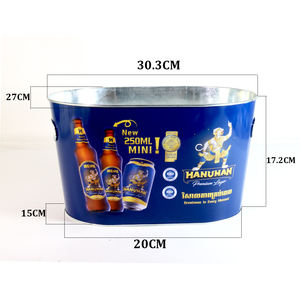 Seau à glace en métal galvanisé personnalisé avec logo OEM, 5L/10L, pour le stockage du vin, de la bière, pour bar - Product Image 3