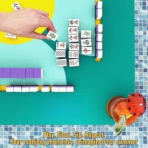 Mesa flotante de dominó de espuma EVA para fiestas en interiores y exteriores, fichas de mahjong, juegos de palabras y cartas de juego. - Product Image 5