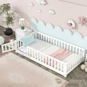 Vente en gros de meubles classiques en bois pour chambre d'enfants cadre de <span class=keywords><strong>lit</strong></span> Montessori pour tout-petits et berceaux personnalisés en usine pour les écoles - Product Image 2