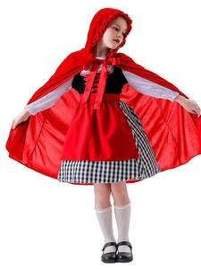 Disfraz de Caperucita Roja de HP para Niñas, Disfraz de Carnaval de Halloween para Niños, Disfraz de Fantasía para Fiesta - Product Image 3