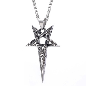 Retro Punk paganismo egipcio joyería pagana Ojo de Ra Sun God Re Horus jeroglífico estrella colgantes Collar para hombres y mujeres - Product Image 5