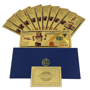 Spedizione gratuita collezione di film personalizzata Harley Quinn carta di plastica placcato oro lamina banconota - Product Image 2