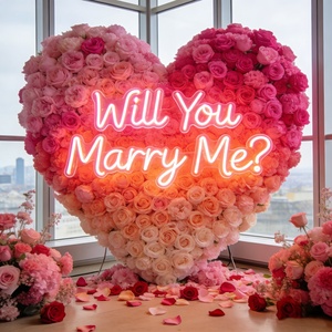 Letrero de Neón Personalizado con Diseño Gratuito '¿Te Casas Conmigo?', Letrero LED de Neón 'Te Casas Conmigo' <span class=keywords><strong>para</strong></span> Decoración de Fiestas de Compromiso y Bodas - Product Image 1