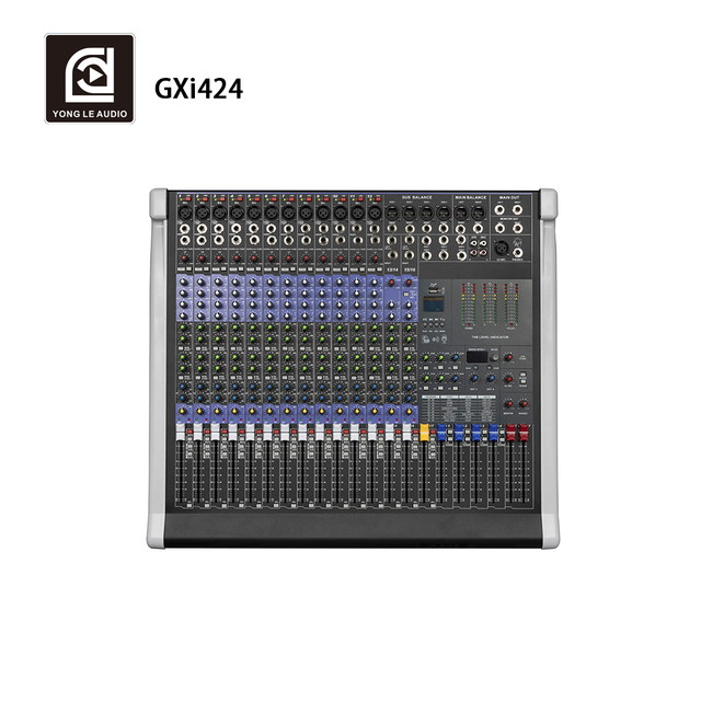 24-Channel Professional Audio Console Mixer-Powered Digital Sound Craft Mixer for Stage Use