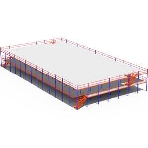 Rayonnages de mezzanine industriels multicouches réglables en acier laminé à froid, rayonnages sélectifs pour palettes, protection antirouille et anticorrosion - Product Image 5