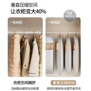 ถุงเก็บเสื้อผ้า SND4026 B ผ้าไม่ทอ ทรงสี่เหลี่ยมผืนผ้า ป้องกันฝุ่น สำหรับแขวนในตู้เสื้อผ้า จัดเก็บง่าย - Product Image 3