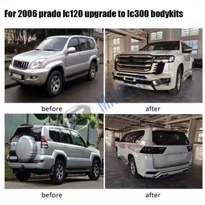 Maictop Accessoires de voiture Facelift Bumper Bodykit Kits de carrosserie pour Toyota Land Cruiser Prado 120 150 Series Upgrade to Lc300 <span class=keywords><strong>2023</strong></span> - Product Image 3
