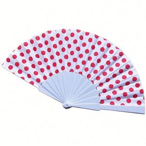 Éventail à main personnalisé écologique de 8 pouces, fournitures pour fêtes, pour usage promotionnel, éventail à main en plastique artisanal - Product Image 1
