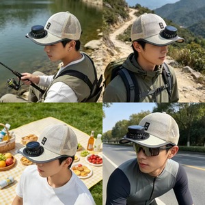 Gorra de béisbol con ventilador solar de verano, transpirable, con protección solar, para hombres y mujeres - Product Image 1