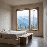Ventanas de Doble Acristalamiento con Aislamiento Térmico y Acústico, Ventanas de Madera Revestidas de Aluminio, Marcos de Madera, Ventanas Abatibles de Madera