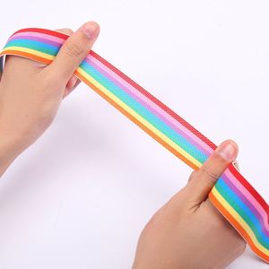 Nouvelle ceinture élastique à rayures colorées, ceinture d'épaule pour bagages, accessoires vestimentaires, ruban tissé - Product Image 3