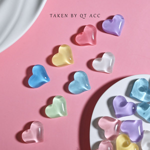 Mini flatback phim hoạt hình hình trái tim nhựa quyến rũ phim hoạt hình Cabochon flatback thủ công đồ trang trí phụ kiện tự làm cho phonecasesshoes - Product Image 3