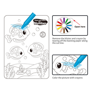 Libro <span class=keywords><strong>da</strong></span> Colorare Personalizzato con Graffiti, Pastelli, Giocattoli Educativi per Bambini, Libro Cognitivo con Numeri e Alfabeto, Simpatici Disegni di <span class=keywords><strong>Animali</strong></span> per Bambini 3-6 Anni - Product Image 5