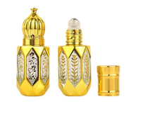 Bouteille de parfum en verre arabe en gros, style Dubaï, avec bouchon roll-on et diffuseur à bâtonnets pour l'emballage d'huiles Attar