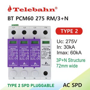 Dispositivo de Protección Contra Sobretensiones AC SPD 275V 320V 440V 60kA 3P+N T2 para 3 Fases - Product Image 3