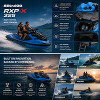 Jet ski Sea-Doo RXP-X 325 BRP 2026, 325 ch, performance suralimentée, pour la course, les loisirs et les sports nautiques