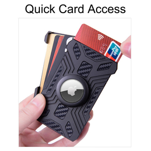 Compatible with AirTag RFID Blocking Aluminum Alloy Bottle Opener Credit <b>Card</b> <b>Holder</b> <b>Wallet</b> - Product Image 3
