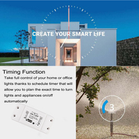 Interrupteur intelligent WiFi Tuya avec moniteur de puissance, télécommande sans fil, compatible Alexa Google Home, interrupteur marche/arrêt