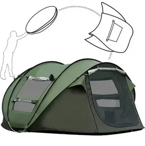 4-5人アウトドアキャンプ高品質簡単セットアップ自動ポップアップ防水ファミリーテント