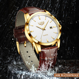 Montre de luxe pour homme LIGE LG89143, montre à quartz en cuir avec calendrier, montre de business avec cadran de 40 mm, logo personnalisé avec boîte - Product Image 5