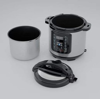 Cuisinière à riz électrique multifonction 6L avec cuve intérieure en aluminium, boîtier en acier inoxydable