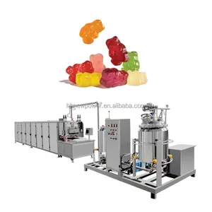 Automatic Easy Operation High capacity fruit jelly gummy gelatin pectin candy making machine depositing production line