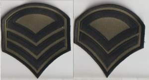 Emblemas All Star del Fabricante Directo, Prendas de Trabajo de Sarga Atractivas, Emblema de Chevron para Sargento y Corporal, Gorras Bordadas en Tela - Product Image 4