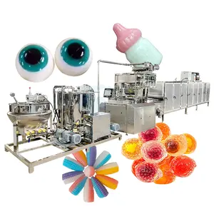 Two Color Bear Gummy Fabricação Depositante Geléia Automática Fazer Cane Candy Molding Machine