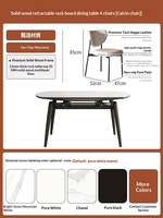 Table à manger pliante rétractable en ardoise pour petits appartements, design moderne et simple, aucun assemblage requis