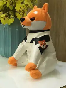 Cool Fantastic Design Stuffed Animals Space Astronaut Suit Shiba Inu Cute Plush Stuffed Dog With Removable Jacket