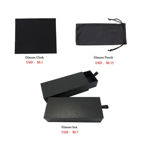 <span class=keywords><strong>Accessoires</strong></span> de lunettes de soleil avec impression personnalisée du logo, comprenant un étui à lunettes, un chiffon de nettoyage et une pochette, de haute qualité et respectueux de l'environnement - Product Image 1