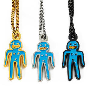 Progetta il tuo gioiello di moda personalizzato Glitter effetto smalto morbido cartone animato personaggio <span class=keywords><strong>collana</strong></span> di animali per donne bambini - Product Image 3