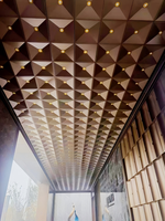 Panneaux de plafond acoustiques modernes en aluminium avec revêtement en poudre, ignifuges et imperméables pour la décoration d'hôtels