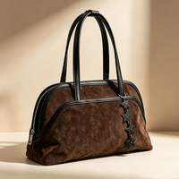 Sac à main en cuir suédé grande capacité avec pendentif étoile, service à faible MOQ pour femmes, usine OEM ODM
