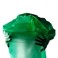 Sacs poubelles en maille noire (stock disponible) (revêtements et additifs personnalisables en option) PE imprimé en héliogravure, usage domestique jetable