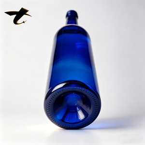 Botellas Redondas <span class=keywords><strong>de</strong></span> Vidrio <span class=keywords><strong>Azul</strong></span> <span class=keywords><strong>de</strong></span> 500 ml <span class=keywords><strong>de</strong></span> Alta Calidad para <span class=keywords><strong>Tequila</strong></span> y Ron con Impresión <span class=keywords><strong>de</strong></span> Serigrafía y Embalaje en Cartón - Product Image 5