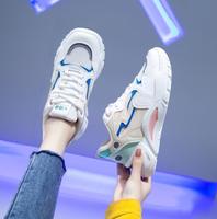 Chaussures pour femmes printemps 2025 nouvelles chaussures pour femmes maille respirant Version coréenne tout-match décontracté couleur-blocage baskets