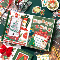 Coffret Cadeau de Noël Exquis Mr.Paper : Kit Journal Vintage, Carnet, Autocollants, Bloc-Notes, et Matériel de Scrapbooking DIY pour les Fêtes