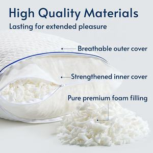 Nouvel <span class=keywords><strong>oreiller</strong></span> de lit réglable en bambou, vente chaude, personnalisé en usine, en mousse à mémoire de forme blanche déchiquetée - Product Image 4