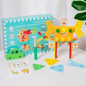 Safe Natural Wood Vehicle Blocks Diy Stem Wooden <b>Tool</b> Construction <b>Set</b> for <b>Kids</b> - Product Image 6