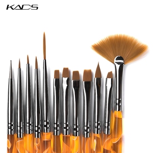 KADS 12 ชิ้น/เซ็ตชุดแปรงคริสตัลสำหรับเล็บแบบมืออาชีพสำหรับการออกแบบเล็บ เครื่องมือทาสีเล็บ เครื่องมือวาดภาพที่น่าทึ่ง - Product Image 3