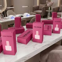 Boîte en carton pliable respirante pour vernis à ongles mat personnalisé, gel et laque, qualité salon, MOQ 100 pièces